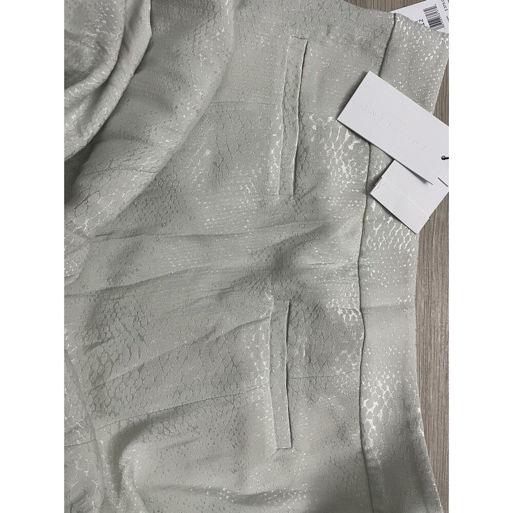 New NWT Women's Equipment Femme Charlyne Trouser Pants Silver Gray Size crop  12 - Picture 11 of 12